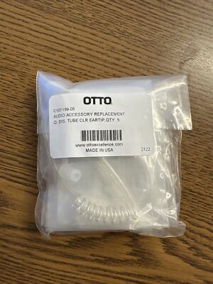 Qty:5 C101199 OEM NEW OTTO AUDIO ACCESSORY REPLACEMENT QUICK DISCONN. TUBE CLR