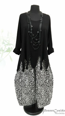 PoCo LAGENLOOK Tunika Shirt Überwurf schwarz 46 48 50 52 54 56 58 L-XL-XXL-XXXL
