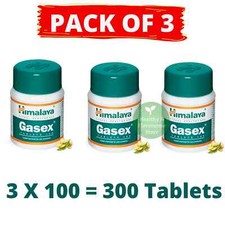 Himalaya Gasex Tablets Pack of 3 Bottles 300 Tablets FREE SHIPING