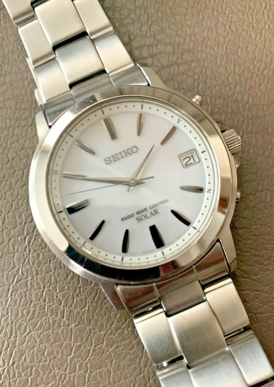 EXCELLENT SEIKO 7B52-0AF0 SOLAR RADIO WAVE CONTROL WATCH (JDM) - WORKS  GREAT! | eBay