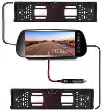 PREASSEMBLATO Monitor retromarcia CAMPER auto 2 telecamere portatarga cavi 20mt