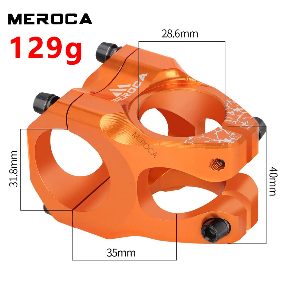 Vástago corto ultraligero de aleación para bicicleta 31,8 mm * 35 mm MTB bicicleta de montaña Foto 2 de 2