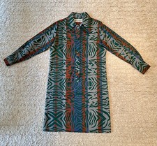 Vintage DEADSTOCK 1970  s Women  s Lanvin Dress Op- Art Retro Mod Print PARIS