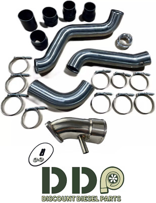 DDP Intercooler Boost Tube &Turbo Horn Upgrade Kit 17-19 6.6L Duramax Diesel L5P
