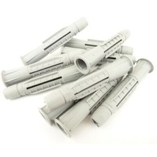 10 mm x 60 mm M8 Screw Large Heavy Duty Plastic Wall Plug - Pack of 10 - 101074