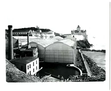 c.1903 SAN FRANCISCO SUTRO BATHS REAR VIEW&CLIFF HOUSE,SUTRO HEIGHTS~8x10" PHOTO
