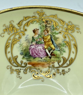 Antique Koch WK Dresden Tea Cup Hand Painted Man Woman Victorian No Saucer
