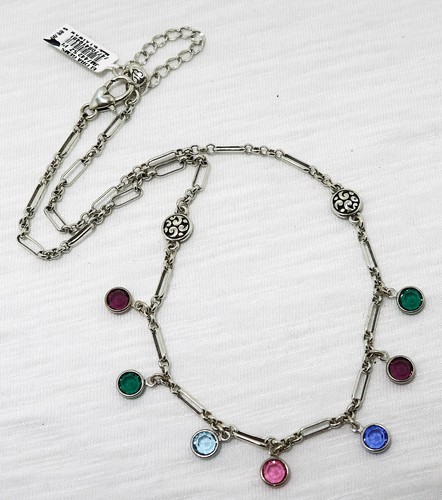 Brighton ELORA GEMS NWT $88 Multi Color Stone Silver Necklace - Picture 2 of 2