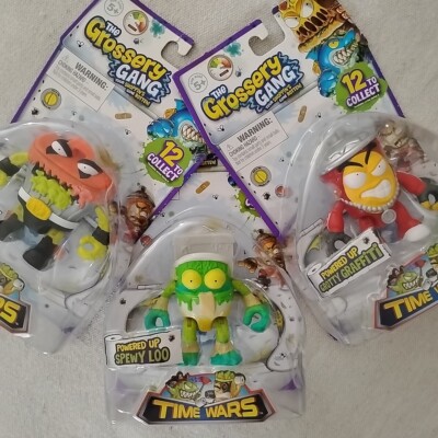The Grossery Gang Powered Up Grotty Graffiti  Spewy Loo Trash Head LOT NIB NEW