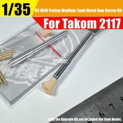 1/35 US M46 Patton Medium Tank Metal Gun Barrel+Shells Upgrade Kit fr Takom 2117