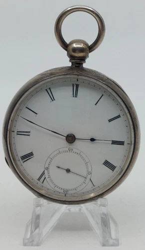 ANTIQUE 1867 WALTHAM "HOME WATCH CO" HEAVY COIN-SILVER 18S KEY-WIND 7 JEWELS