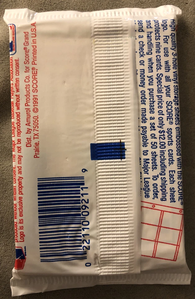 1991 Score Baseball Pack Greg Myers Blue Jays (Top) Scott Sanderson A’s (Back) - Imagem 2 de 2