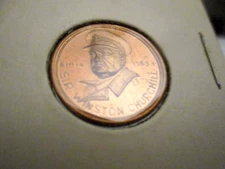 1874-1965 Sir Winston Churchill WITHOUT VICTORY THERE IS NO SURVIVAL TORCH token