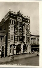 New England Cafe Victoria BC Vintage RPPC AU1