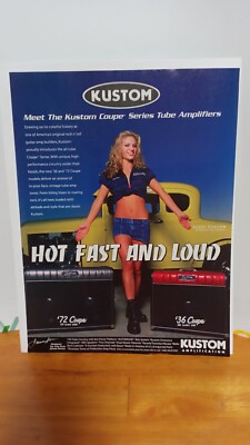 KUSTOM GUITAR AMPLIFIER PRINT AD  11 X 8.5