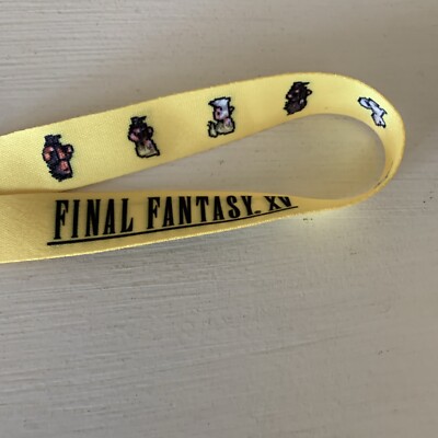 NEW Final Fantasy FF Yellow Lanyard Retro Pixel 8/16-Bit Square