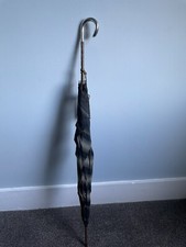 Ombrello Ombrello Argento Punzonato Antico Originale Seta Donna Accessorio Moda