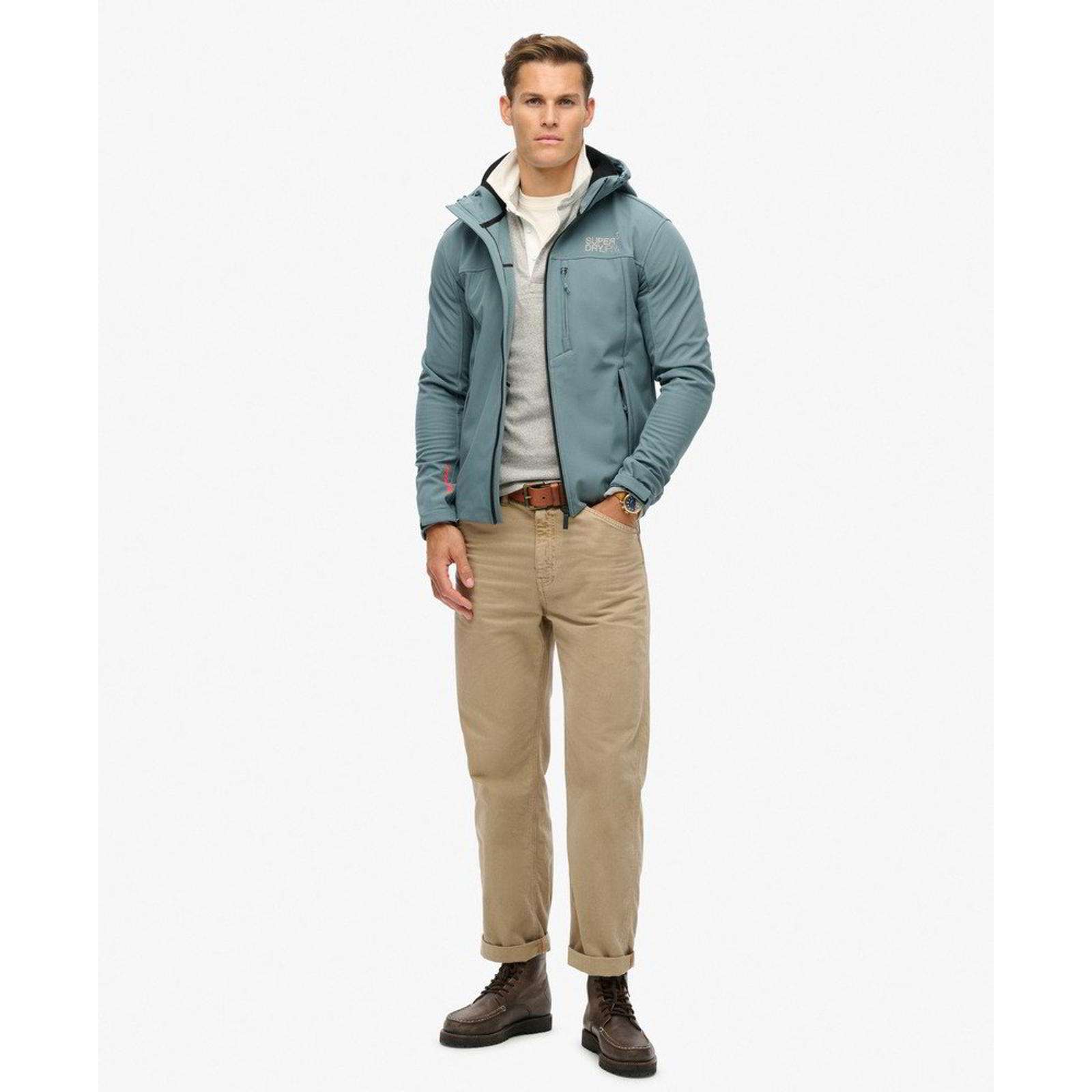 Superdry Hooded Soft Shell Trekker Jacket Stormy Blue image 2