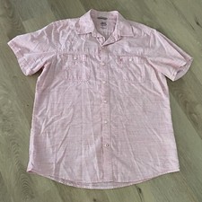 IZOD Saltwater Relaxed Classics Mens Short Sleeve Button shirt Size Large