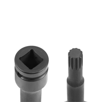 1/2'' Drive M9 Impact Triple Square Spline Bit Socket Steel Metric 8'' Length