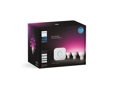 Philips Hue White & Color Ambiance LED Starter Set Kit 3x GU10 350 lm Bridge 2.1