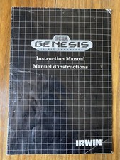 Original Sega Genesis Console Instruction Manual Irwin