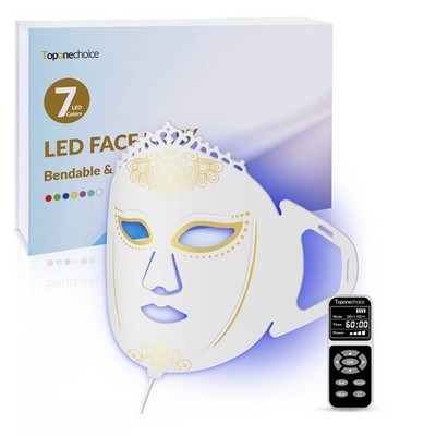 Red Light Therapy LED Mask 7 Colors 360pcs Chips Photon Facial Skin Care Home