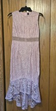 Women's Shein Long Pink Lace Party Dress Size 4