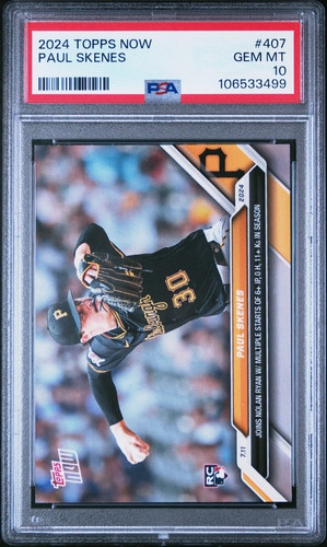 2024 Topps Now Paul Skenes #407 PSA 10 Rookie Card RC Pirates