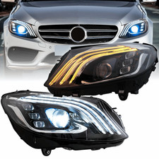 Full LED Scheinwerfer Set Schwarz f&uuml;r Mercedes C-Klasse W205 2014&ndash;2021 + TFL