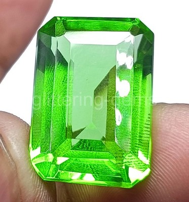 IGL Certified Green Emerald Natural 26 Ct Emerald Cut Loose Gemstone 5DNJ