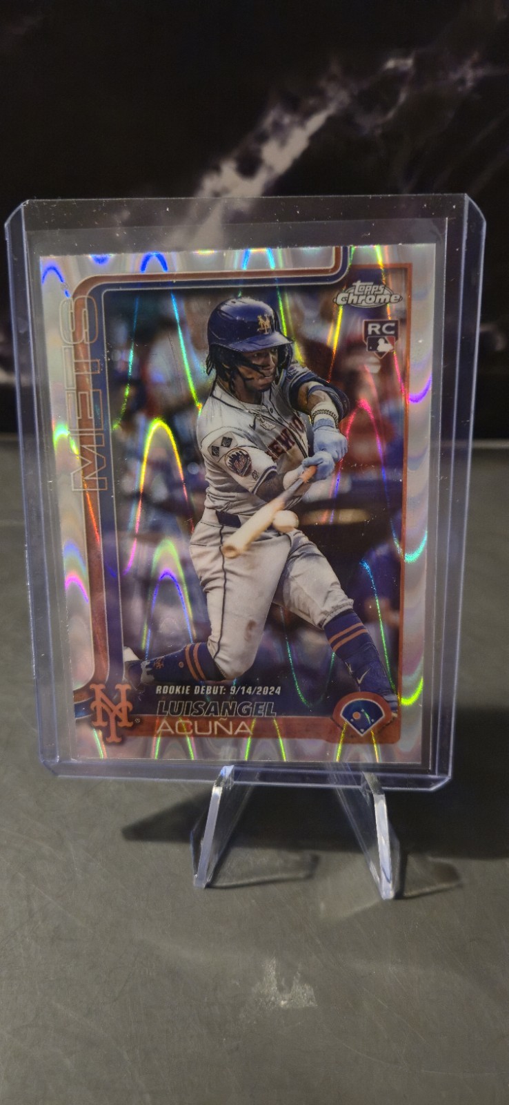 Luisangel Acuna 2025 Topps Chrome Update Raywave USC53 RC DEBUT NY Mets