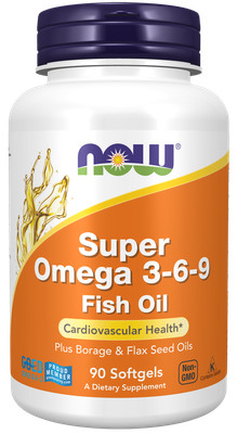 Now Foods Super Omega 3-6-9 1200mg 90 Softgels