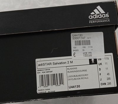 adidas adiSTAR Salvation 2 Herren Sneaker Laufschuhe Mesh Silber Blau Größe 46