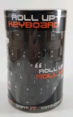 New Flexible Roll-Up USB Keyboard Silicone Satzuma URK100-USA US