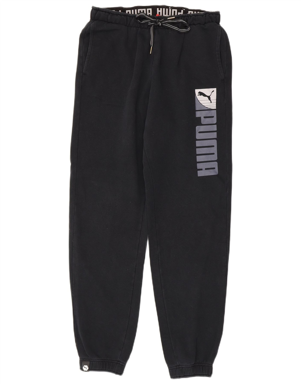 PUMA Mens Graphic Tracksuit Trousers Joggers Medium  Black BR08