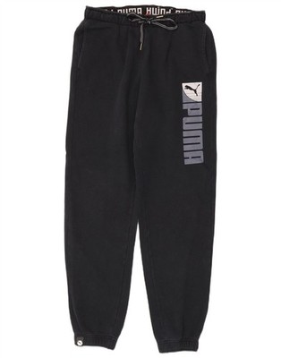 PUMA Mens Graphic Tracksuit Trousers Joggers Medium  Black BR08
