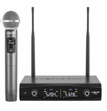 Phenyx Pro PTU-52 Dual Channel Wireless Microphone System with 1 Mic And Transmi