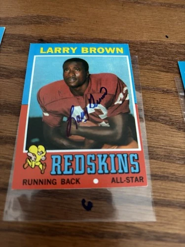 Washington Redskins Larry Brown signed 1971 Topps card