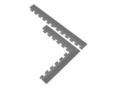 Gray PVC Garage Flooring Trim Kit - 18.4" x 18.4"