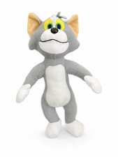 Vintage Tom Jerry Tom Cat Plush 10" Gray Stuffed Animal Cartoon Toy