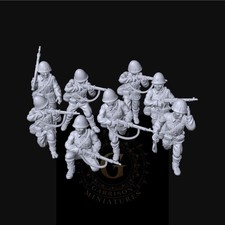 Japanese Riflemen Set 2 X8: 20mm and 28mm WW2 Wargame and Display Miniatures