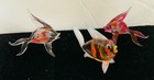 vintage set of 3 miniature lampwork  glass tropical fish Murano  — photo 2