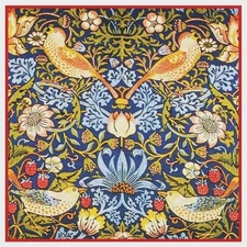 William Morris Strawberry Thief Counted Cross Stitch Chart Pattern