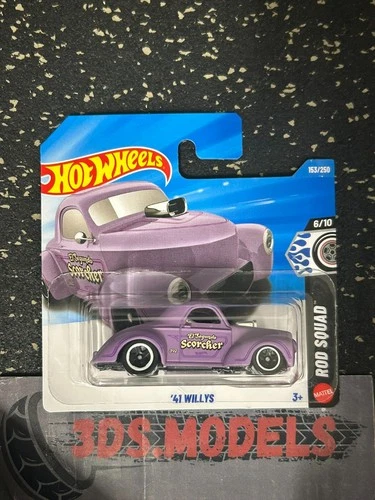 Hot Wheels 1:64 ROD SQUAD 41 WILLYS PURPLE 2026 G *COMBINE POSTAGE*