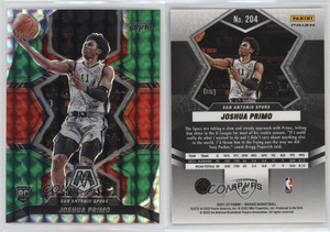 2021 Panini Mosaic Rookies Choice Red & Green Prizm Joshua Primo #204 Rookie RC