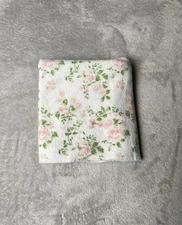 Kensie Floral Baby Receiving Blanket Pink Roses Flower White Flannel Lovey 26x28