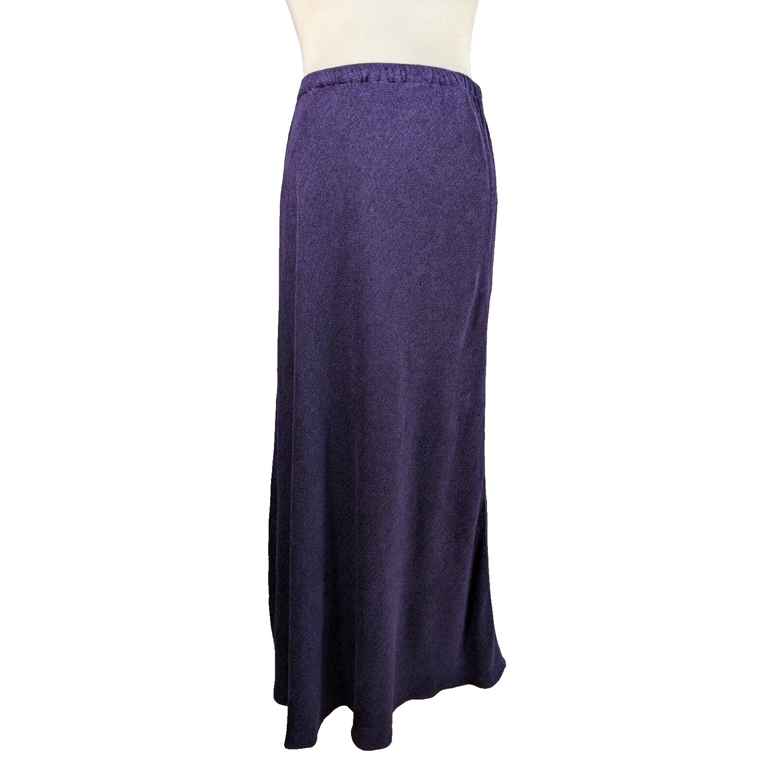 Sahara Maxi Skirt Purple Size 10 Flare Boho Lagenlook Grunge Pagan Textured-image