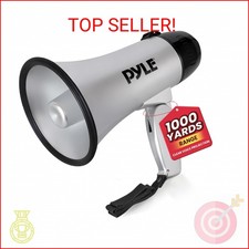 Pyle Portable Megaphone Speaker Siren Bullhorn - Compact, Battery Operated, 20W