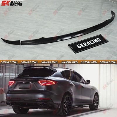 Fits Maserati Levante 2017-20 Carbon Fiber/Unpainted FRP 3PCS Rear Spoiler Wing 